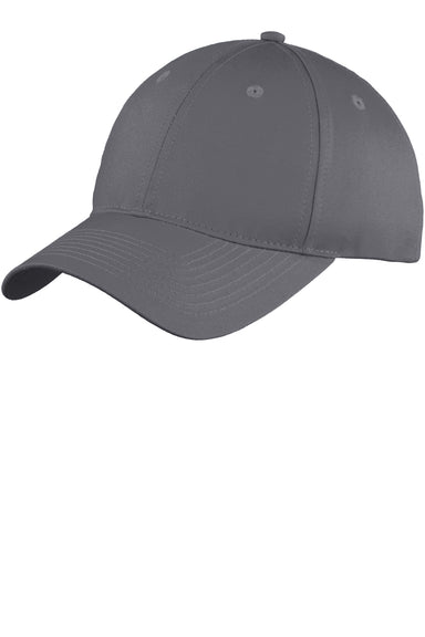 Port & Company YC914 Unstructured Twill Hat Charcoal Grey Front