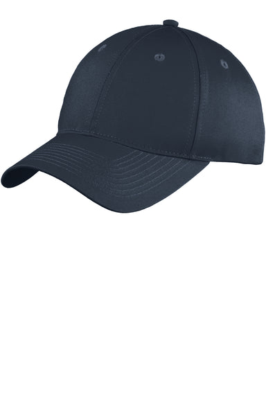 Port & Company YC914 Unstructured Twill Hat Navy Blue Front