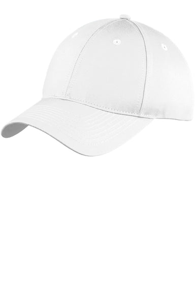 Port & Company YC914 Unstructured Twill Hat White Front