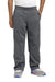 Sport-Tek YST237 Sport Wick Fleece Sweatpants w/ Pockets Dark Smoke Grey Front
