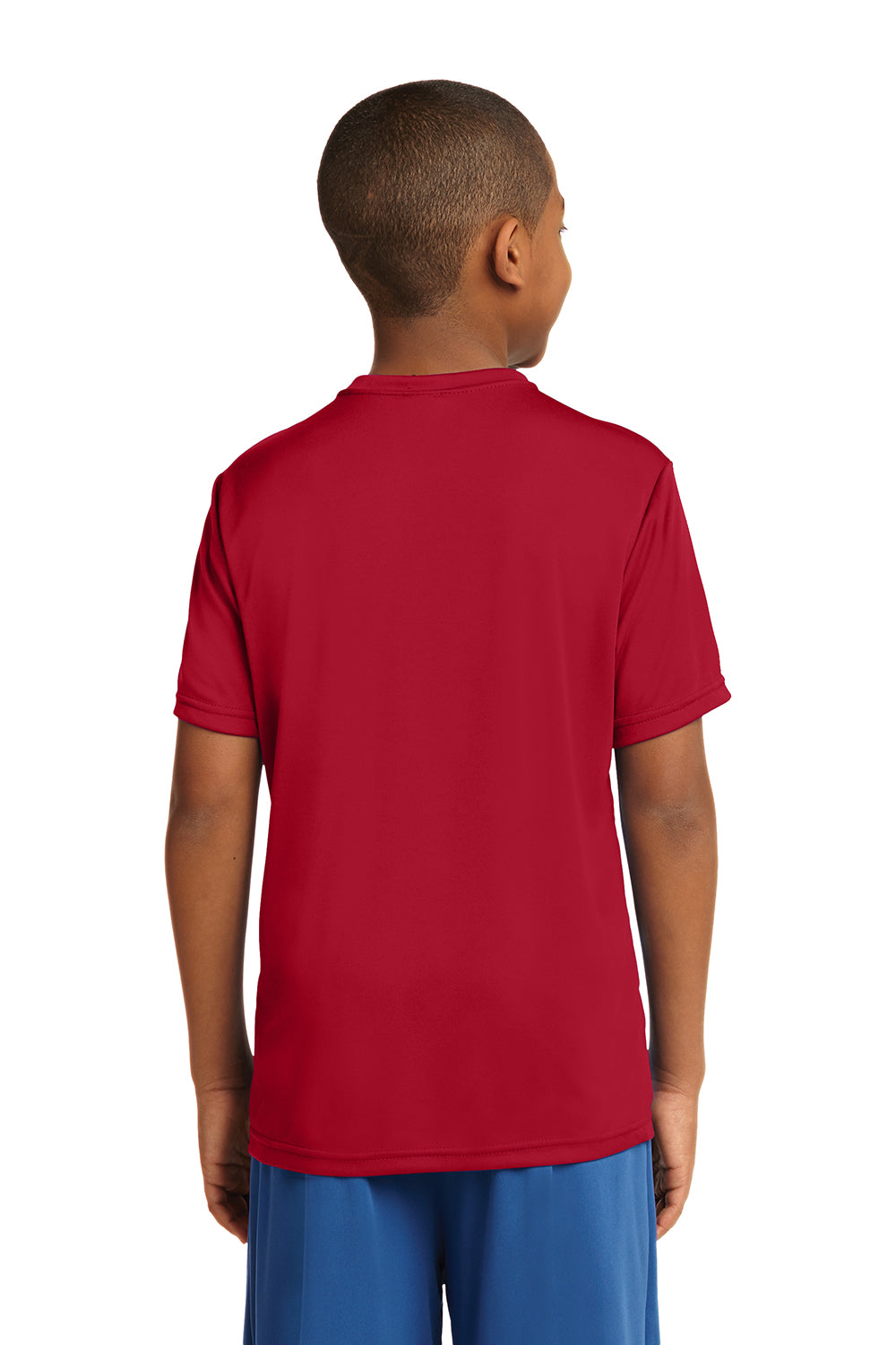 Sport-Tek YST350 Youth Competitor Moisture Wicking Short Sleeve Crewneck T-Shirt Deep Red Back