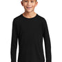 Sport-Tek Youth Moisture Wicking Long Sleeve Crewneck T-Shirt - Black