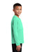 Sport-Tek Youth Long Sleeve Crewneck T-Shirt Bright Seafoam Green Side