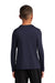 Sport-Tek Youth Long Sleeve Crewneck T-Shirt True Navy Blue Side
