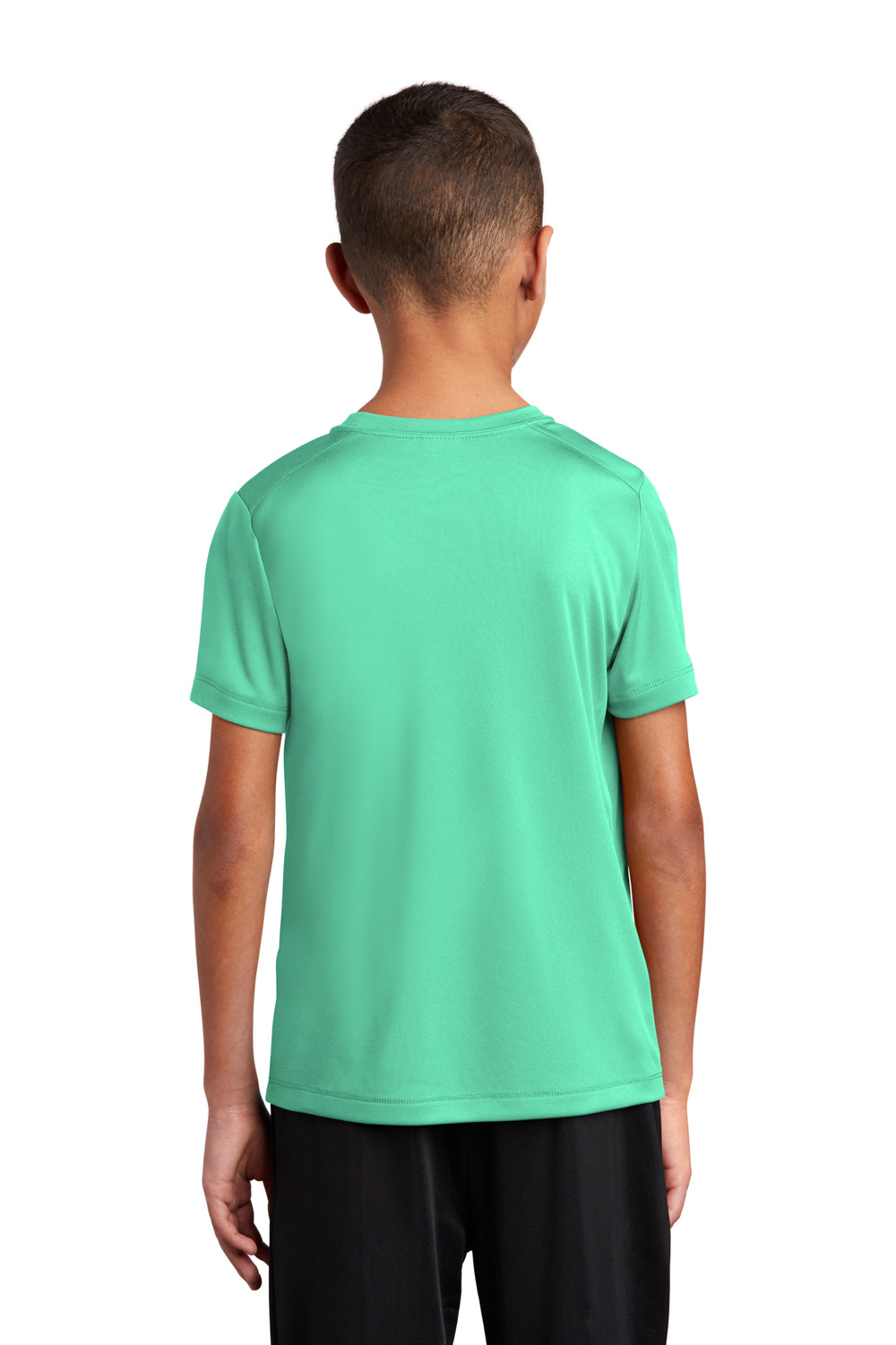 Sport-Tek Youth Short Sleeve Crewneck T-Shirt Bright Seafoam Green Side