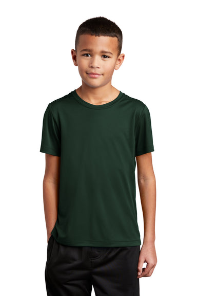Sport-Tek Youth Short Sleeve Crewneck T-Shirt Forest Green Front