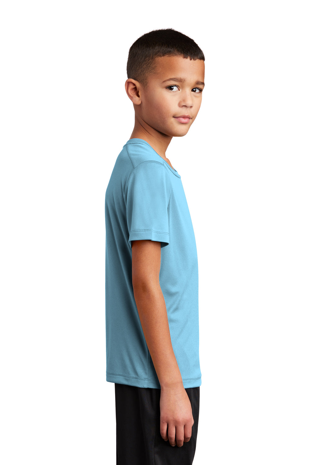 Sport-Tek Youth Short Sleeve Crewneck T-Shirt Light Blue Side