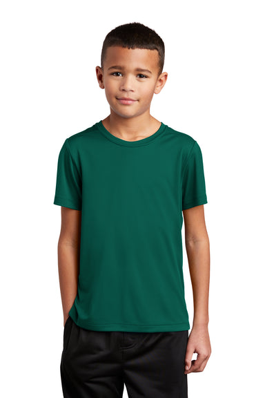 Sport-Tek Youth Short Sleeve Crewneck T-Shirt Marine Green Front