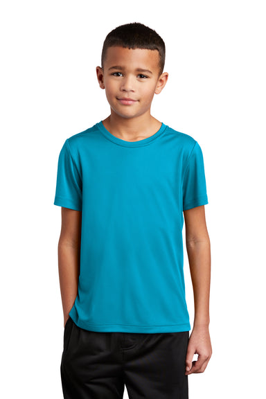 Sport-Tek Youth Short Sleeve Crewneck T-Shirt Sapphire Blue Front