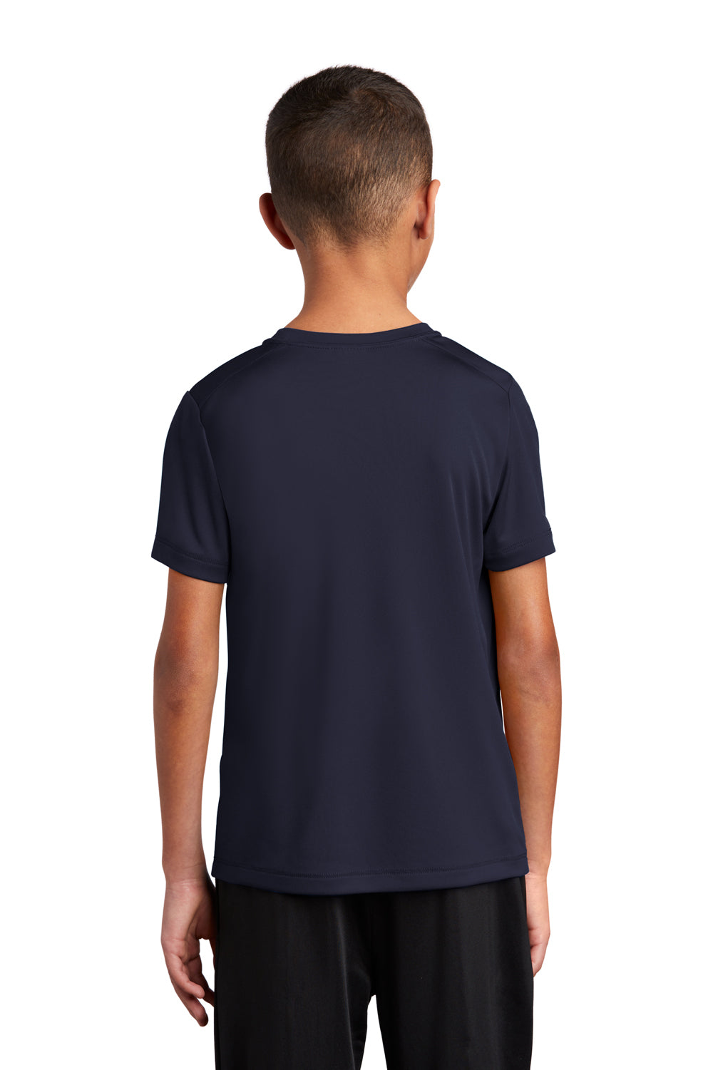 Sport-Tek Youth Short Sleeve Crewneck T-Shirt True Navy Blue Side