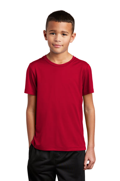 Sport-Tek Youth Short Sleeve Crewneck T-Shirt True Red Front