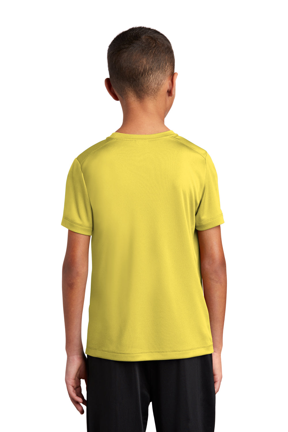 Sport-Tek Youth Short Sleeve Crewneck T-Shirt Yellow Side
