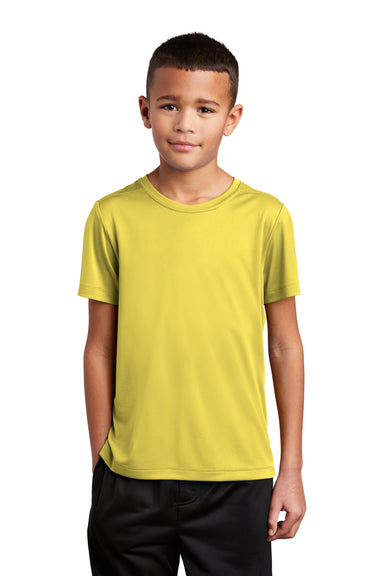 Sport-Tek Youth Short Sleeve Crewneck T-Shirt Yellow Front