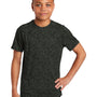 Sport-Tek Youth Digi Camo Moisture Wicking Short Sleeve Crewneck T-Shirt - Black