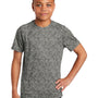Sport-Tek Youth Digi Camo Moisture Wicking Short Sleeve Crewneck T-Shirt - Concrete Grey