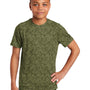 Sport-Tek Youth Digi Camo Moisture Wicking Short Sleeve Crewneck T-Shirt - Olive Drab Green