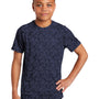 Sport-Tek Youth Digi Camo Moisture Wicking Short Sleeve Crewneck T-Shirt - True Navy Blue