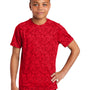 Sport-Tek Youth Digi Camo Moisture Wicking Short Sleeve Crewneck T-Shirt - True Red