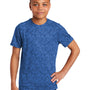 Sport-Tek Youth Digi Camo Moisture Wicking Short Sleeve Crewneck T-Shirt - True Royal Blue