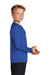 Sport-Tek Youth Rashguard Long Sleeve Crewneck T-Shirt True Royal Blue Side