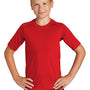 Sport-Tek Youth Rashguard Moisture Wicking Short Sleeve Crewneck T-Shirt - True Red