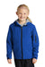 Sport-Tek YST56 Waterproof Insulated Full Zip Hooded Jacket True Royal Blue Front