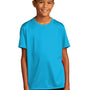 Sport-Tek Youth Re-Compete Moisture Wicking Short Sleeve Crewneck T-Shirt - Atomic Blue