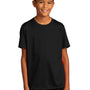 Sport-Tek Youth Re-Compete Moisture Wicking Short Sleeve Crewneck T-Shirt - Black
