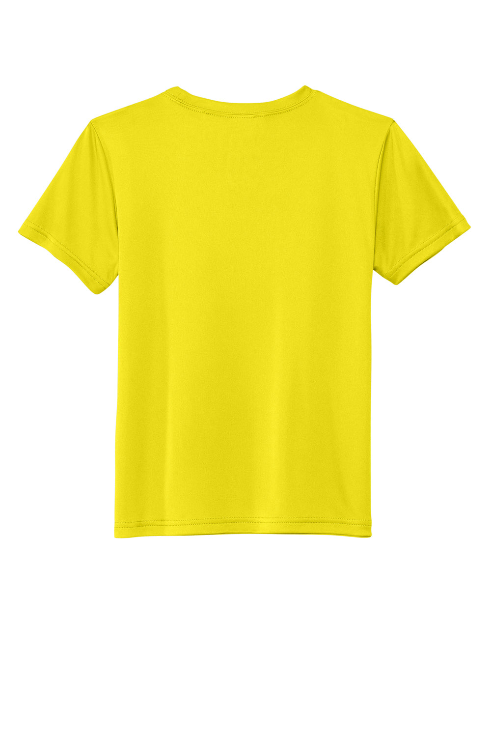 Sport-Tek YST720 Re-Compete PosiCharge Short Sleeve Crewneck T-Shirt Neon Yellow Flat Back