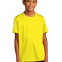 Sport-Tek Youth Re-Compete Moisture Wicking Short Sleeve Crewneck T-Shirt - Neon Yellow