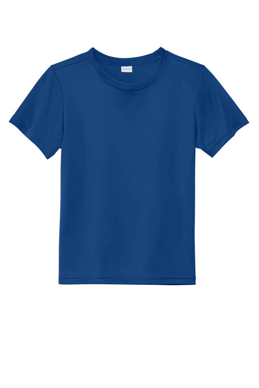 Sport-Tek YST720 Re-Compete PosiCharge Short Sleeve Crewneck T-Shirt True Royal Blue Flat Front