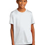 Sport-Tek Youth Re-Compete Moisture Wicking Short Sleeve Crewneck T-Shirt - White