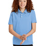 Sport-Tek Youth Moisture Wicking Micropique Short Sleeve Polo Shirt - Carolina Blue