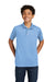 Sport-Tek YST740 Youth UV Micropique Short Sleeve Polo Shirt Carolina Blue 3Q