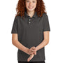 Sport-Tek Youth Moisture Wicking Micropique Short Sleeve Polo Shirt - Graphite Grey