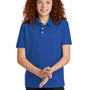 Sport-Tek Youth Moisture Wicking Micropique Short Sleeve Polo Shirt - True Royal Blue