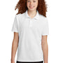 Sport-Tek Youth Moisture Wicking Micropique Short Sleeve Polo Shirt - White - NEW