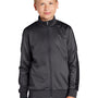 Sport-Tek Youth Full Zip Track Jacket - Graphite Grey/Black