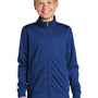 Sport-Tek Youth Full Zip Track Jacket - True Royal Blue/White