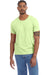 Alternative AA1070/1070 Mens Go To Jersey Short Sleeve Crewneck T-Shirt Highlighter Yellow Front