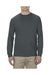 Alstyle AL1304 Mens Long Sleeve Crewneck T-Shirt Charcoal Grey Front