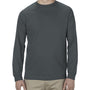 Alstyle Mens Long Sleeve Crewneck T-Shirt - Charcoal Grey - Closeout
