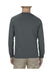 Alstyle AL1304 Mens Long Sleeve Crewneck T-Shirt Charcoal Grey Back
