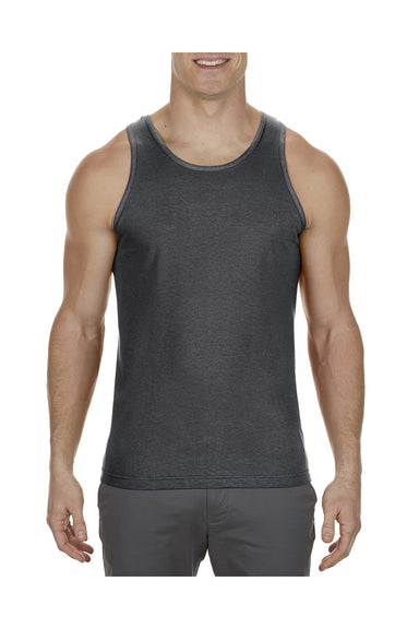 Alstyle AL1307 Mens Tank Top Heather Charcoal Grey Front