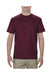 Alstyle AL1701 Mens Soft Spun Short Sleeve Crewneck T-Shirt Burgundy Front