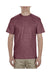 Alstyle AL1701 Mens Soft Spun Short Sleeve Crewneck T-Shirt Heather Burgundy Front