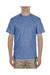 Alstyle AL1701 Mens Soft Spun Short Sleeve Crewneck T-Shirt Heather Royal Blue Front