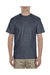 Alstyle AL1701 Mens Soft Spun Short Sleeve Crewneck T-Shirt Heather Navy Blue Front