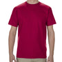 Alstyle Mens Soft Spun Short Sleeve Crewneck T-Shirt - Cardinal Red - Closeout
