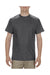 Alstyle AL1901 Mens Short Sleeve Crewneck T-Shirt Heather Charcoal Grey Front